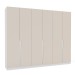 Guarda-Roupa Casal Porto 6 Portas 4 Gavetas Branco/Creme - Politorno