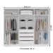 Guarda-Roupa Casal Porto 6 Portas 4 Gavetas Branco/Creme - Politorno