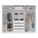 Guarda-Roupa Casal Porto 6 Portas 4 Gavetas Branco/Cinza - Politorno