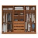 Guarda-Roupa Casal Porto 6 Portas 4 Gavetas Freijó/Branco - Politorno