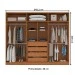 Guarda-Roupa Casal Porto 6 Portas 4 Gavetas Freijó/Branco - Politorno