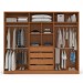 Guarda-Roupa Casal Porto 6 Portas 4 Gavetas Freijó/Azu L- Politorno