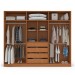 Guarda-Roupa Casal Porto 6 Portas 4 Gavetas Freijó/Cinza - Politorno