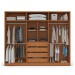 Guarda-Roupa Casal Porto 6 Portas 4 Gavetas com Espelho Freijó/Branco - Politorno