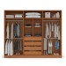 Guarda-Roupa Casal Porto 6 Portas 4 Gavetas com Espelho Freijó/Verde - Politorno