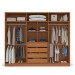 Guarda-Roupa Casal Porto 6 Portas 4 Gavetas com Espelho Freijó/Creme - Politorno