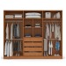 Guarda-Roupa Casal Porto 6 Portas 4 Gavetas com Espelho Freijó/Cinza - Politorno
