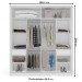 Guarda-Roupa Casal Porto 2 Portas 2 Gavetas Branco - Politorno