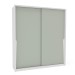 Guarda-Roupa Casal Porto 2 Portas 2 Gavetas Branco/Verde - Politorno