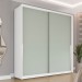 Guarda-Roupa Casal Porto 2 Portas 2 Gavetas Branco/Verde - Politorno