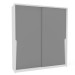 Guarda-Roupa Casal Porto 2 Portas 2 Gavetas Branco/Cinza - Politorno