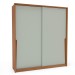 Guarda-Roupa Casal Porto 2 Portas 2 Gavetas Freijó/Verde - Politorno