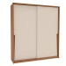 Guarda-Roupa Casal Porto 2 Portas 2 Gavetas Freijó/Creme - Politorno