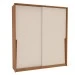 Guarda-Roupa Casal Porto 2 Portas 2 Gavetas Freijó/Creme - Politorno