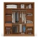 Guarda-Roupa Casal Porto 2 Portas 2 Gavetas Freijó/Creme - Politorno