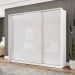 Guarda-Roupa Casal Porto 3 Portas 4 Gavetas Branco - Politorno