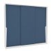 Guarda-Roupa Casal Porto 3 Portas 4 Gavetas Branco/Azul - Politorno