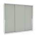Guarda-Roupa Casal Porto 3 Portas 4 Gavetas Branco/Verde - Politorno