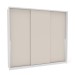Guarda-Roupa Casal Porto 3 Portas 4 Gavetas Branco/Creme - Politorno