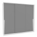 Guarda-Roupa Casal Porto 3 Portas 4 Gavetas Branco/Cinza - Politorno