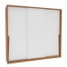 Guarda-Roupa Casal Porto 3 Portas 4 Gavetas Freijó/Branco - Politorno