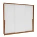 Guarda-Roupa Casal Porto 3 Portas 4 Gavetas Freijó/Branco - Politorno
