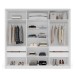 Guarda-Roupa Casal Porto 3 Portas 4 Gavetas com Espelho Branco/Azul - Politorno