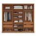 Guarda-Roupa Casal Porto 3 Portas 4 Gavetas com Espelho Freijó/Cinza - Politorno