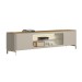 Rack para TV Até 85 Polegadas Santorini 2 Portas com Vidro e Led Tauari/Off White - Linea Brasil
