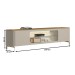 Rack para TV Até 85 Polegadas Santorini 2 Portas com Vidro e Led Tauari/Off White - Linea Brasil
