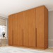 Guarda-Roupa Casal Village 6 Portas 4 Gavetas Cinamomo - Pnr Móveis