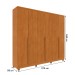 Guarda-Roupa Casal Humaitá 6 Portas 4 Gavetas Cinamomo - Pnr Móveis