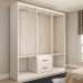 Guarda-Roupa Solteiro Belmont 6 Portas 2 Gavetas Branco - Panorama Móveis