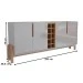 Balcão Buffet Canela 4 Portas com Adega Off White/Cedro - Panorama Móveis