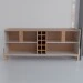 Balcão Buffet Canela 4 Portas com Adega Off White/Cedro - Panorama Móveis