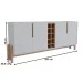 Balcão Buffet Canela 4 Portas com Adega Branco/Cedro - Panorama Móveis