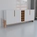 Balcão Buffet Canela 4 Portas com Adega Branco/Cedro - Panorama Móveis