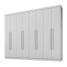 Guarda-Roupa Casal Taurus 8 Portas 4 Gavetas Branco - Pnr Móveis