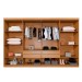 Guarda-Roupa Casal Taurus 8 Portas 4 Gavetas Cinamomo/Off White - Pnr Móveis