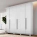 Guarda-Roupa Casal Lublin 6 Portas 6 Gavetas Branco - Pnr Móveis