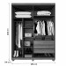 Guarda-Roupa Solteiro Lille 4 Portas 3 Gavetas Cinamomo - Pnr Móveis
