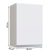 Armário Aéreo Cozinha Athena 1 Porta 1 Prateleira Branco - Irm Móveis