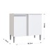 Balcão de Cozinha Athena 1 Porta Branco - Irm Móveis