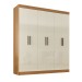 Guarda-Roupa Casal Paris 6 Portas 2 Gavetas Cinamomo/Off White - Maxel