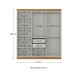 Guarda-Roupa Casal Paris 6 Portas 2 Gavetas Cinamomo/Off White - Maxel