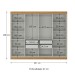 Guarda-Roupa Casal Paris 8 Portas 4 Gavetas Cinamomo/Off White - Maxel