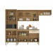Cozinha Compacta Versalhes 12 Portas 1 Gaveta com Vidro Freijo/Soft - Kits Paraná