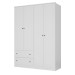 Guarda-Roupa Casal Fort 4 Portas 2 Gavetas 100% Mdf Branco - Manbel