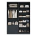 Guarda-Roupa Casal Fort 4 Portas 2 Gavetas 100% Mdf Grafite - Manbel