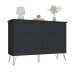 Cômoda Fort 6 Gavetas 100% Mdf Grafite - Manbel